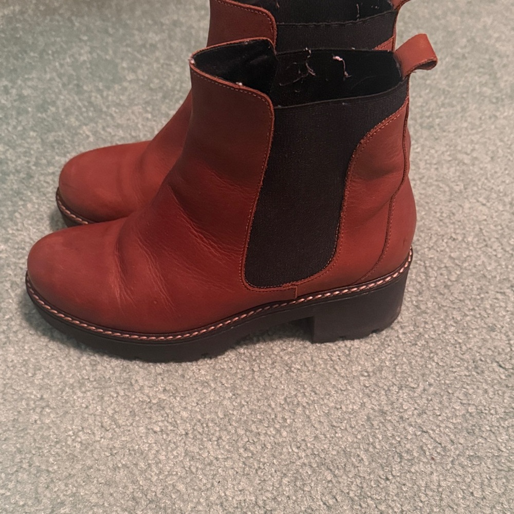 Anthropologie TAN Heeled Boots